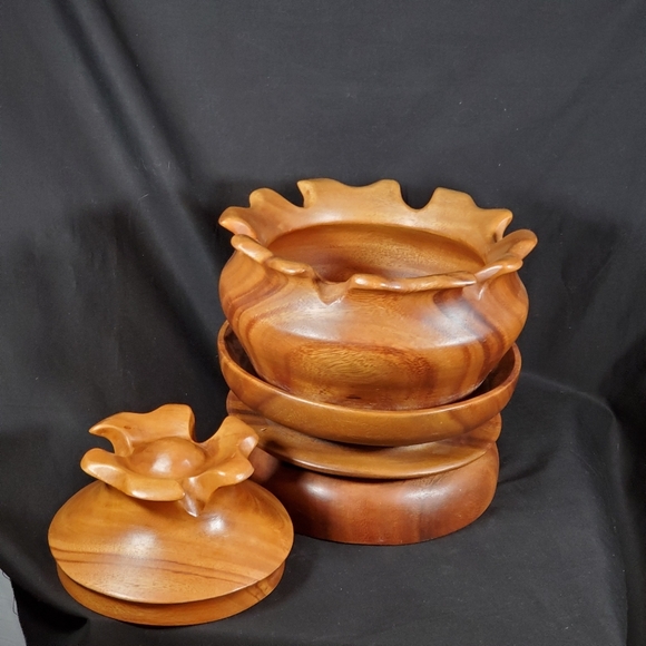 Vintage Lotus Flower Serving Set - Picture 7 of 8